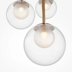 Clearance Maytoni Hängeleuchte Metall Glas G9 rund D: 40 cm in Gold CORA