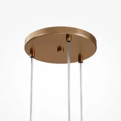 Clearance Maytoni Hängeleuchte Metall Glas G9 rund D: 40 cm in Gold CORA