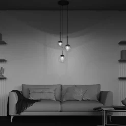 Clearance Maytoni Hängeleuchte Metall Glas G9 rund D: 40 cm in Gold CORA