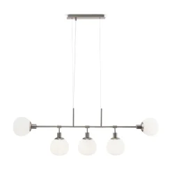 New Maytoni Hängeleuchte Metall Glas H: max. 149,3 cm Nickel Weiß