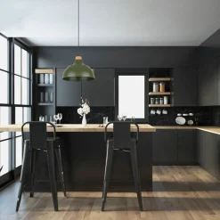 TK Lighting Hängeleuchte Metall Grün Retro Ø 34 cm verstellbar E27* Küchenlampen|Wohnzimmerlampen