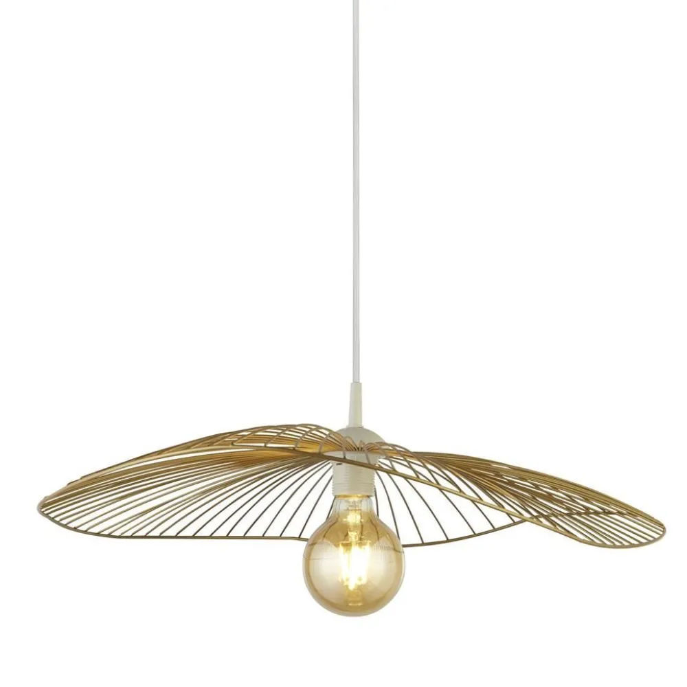 Clearance Searchlight Hängeleuchte Metall in Gold E27 Ø 53 cm höhenverstellbar