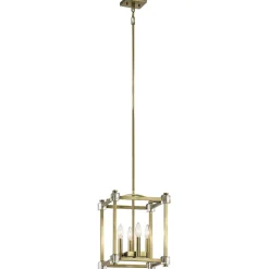 New Elstead Hängeleuchte Metall in Messing verstellbar DOMIDI