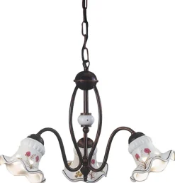 Hot Ferroluce Hängeleuchte Metall Keramik E14 3-flammig Landhaus