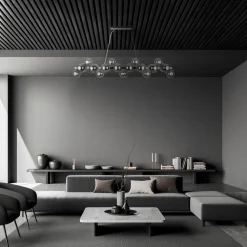 Clearance Maytoni Hängeleuchte Metall Rauchglas H: max. 133,9 cm G9 HILDA