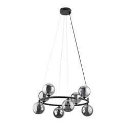 Sale TK Lighting Hängeleuchte Metall Rauchglas G9 Ø 62 cm H: max. 140 cm