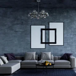 Maytoni Hängeleuchte Metall Rauchglas G9 69 cm breit Modern* Hängelampen|Bürolampen