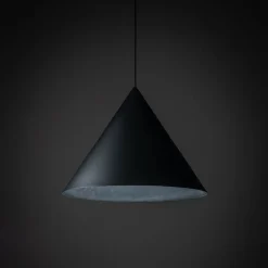 Sale TK Lighting Hängeleuchte Metall Schwarz Ø 50 cm groß E27 Kegelschirm