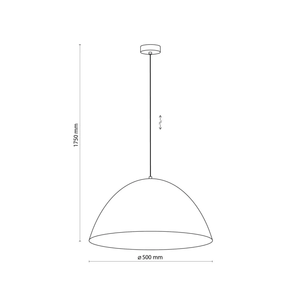 TK Lighting Hängeleuchte Metall Weiß Ø 50 cm rund E27 MIRANDA* Hängelampen|Moderne Lampen