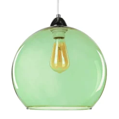 Outlet Sollux Hängeleuchte mit Glasschirm Grün