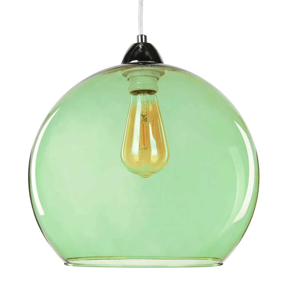 Outlet Sollux Hängeleuchte mit Glasschirm Grün