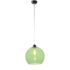 Outlet Sollux Hängeleuchte mit Glasschirm Grün