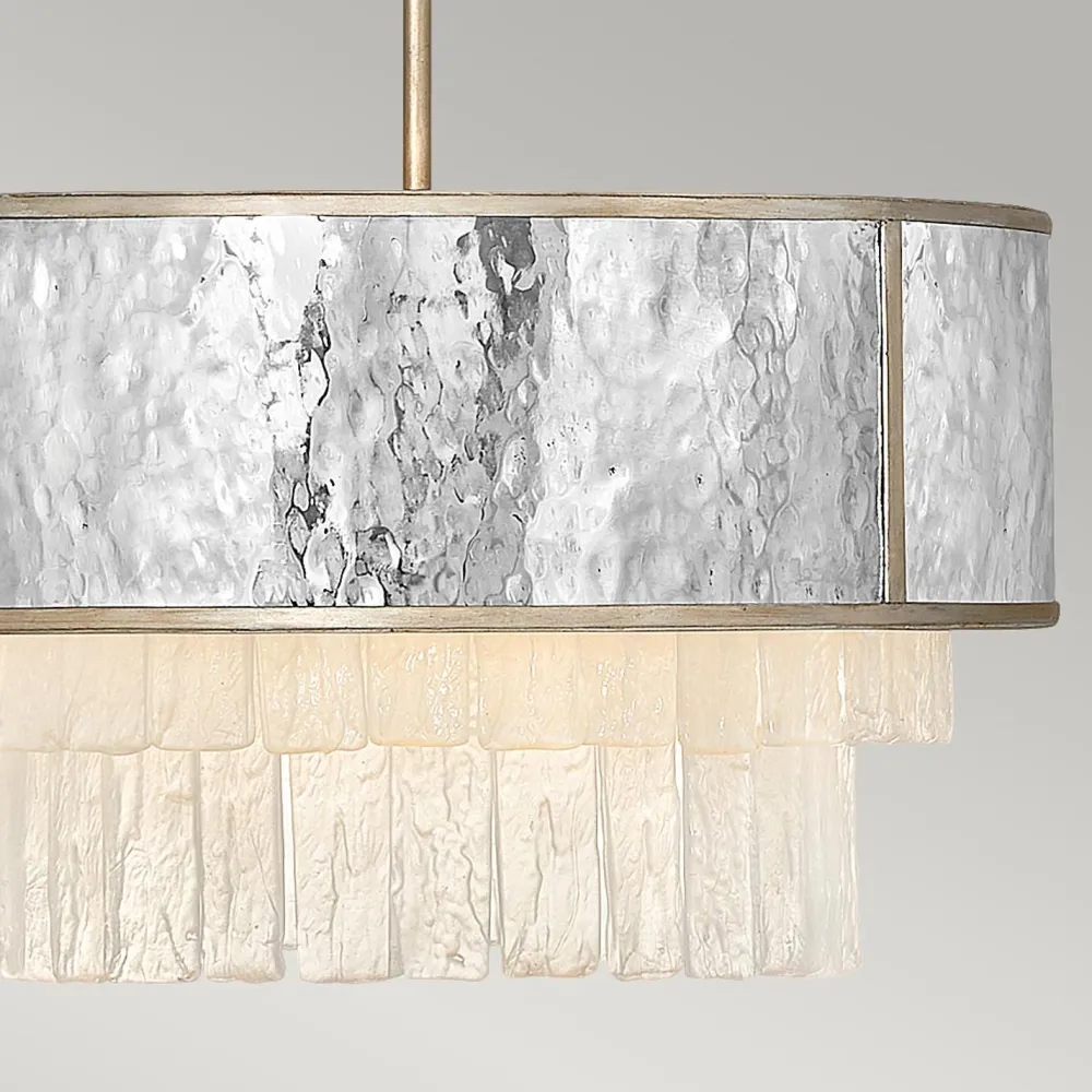 Elstead Hängeleuchte Modern Ø 50,8 cm rund Edelstahl Kristall* Hängelampen|Schlafzimmer Lampen