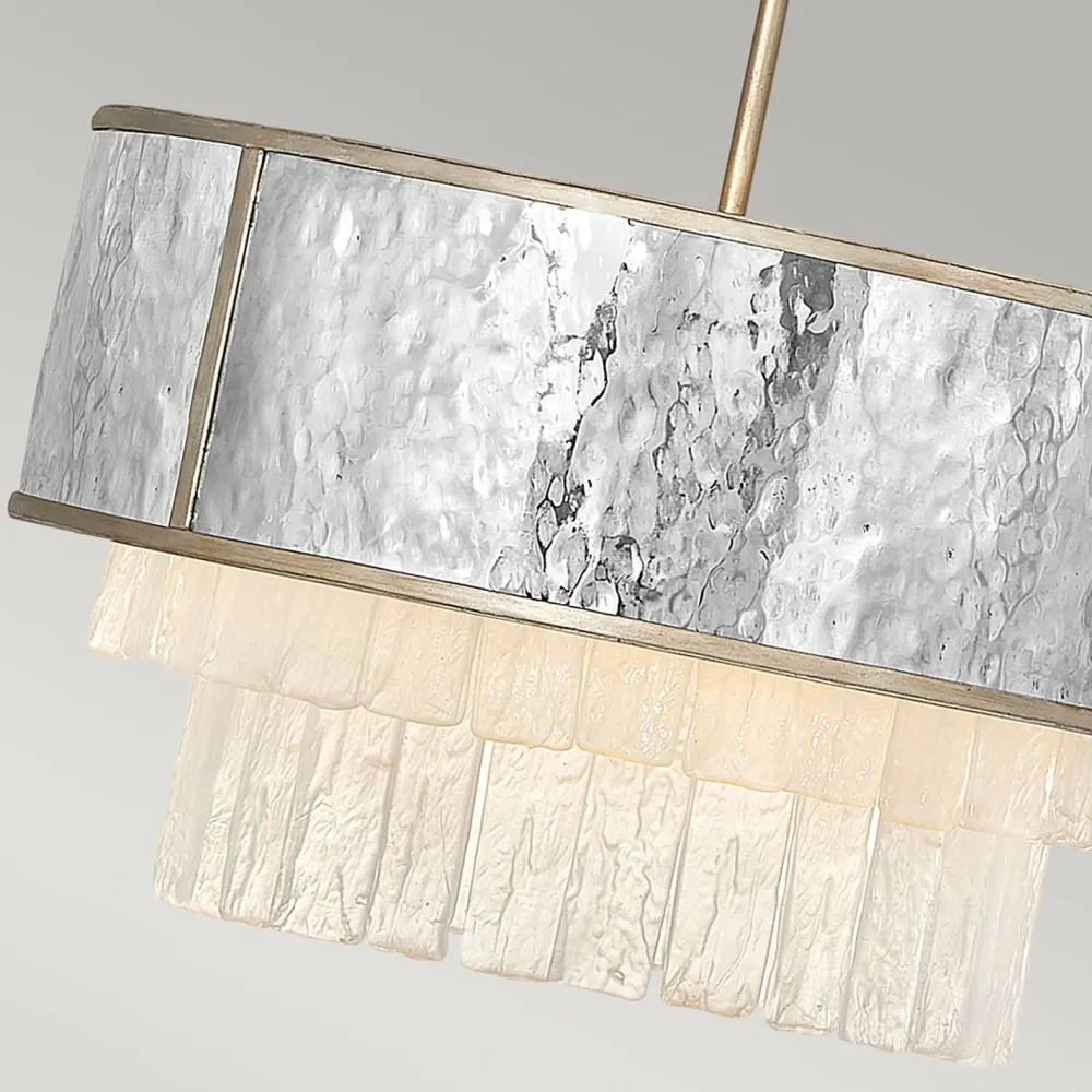 Elstead Hängeleuchte Modern Ø 50,8 cm rund Edelstahl Kristall* Hängelampen|Schlafzimmer Lampen