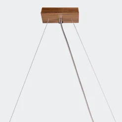 Elstead Hängeleuchte Modern B: 85 cm Furnier aus Teak Holz Glas 3x E27* Hängelampen|Bürolampen