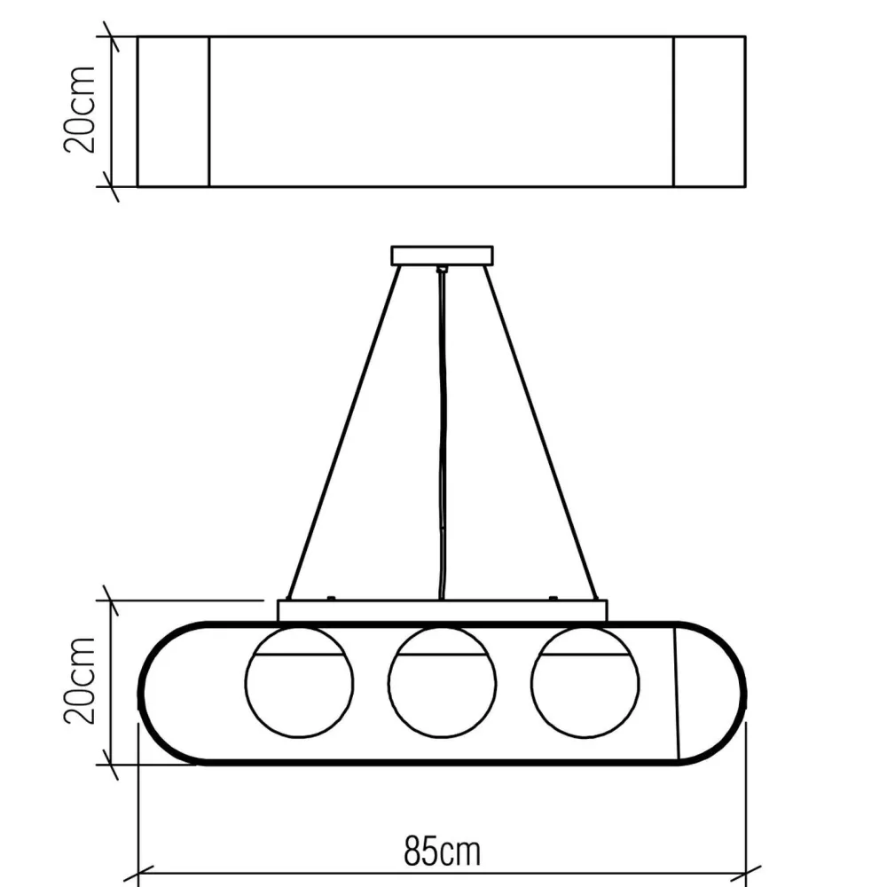 Elstead Hängeleuchte Modern B: 85 cm Furnier aus Teak Holz Glas 3x E27* Hängelampen|Bürolampen