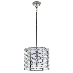 New Elstead Hängeleuchte Modern Metall Kristall E27 BERSIVA