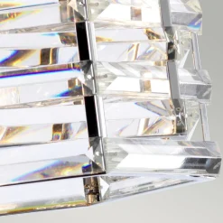 New Elstead Hängeleuchte Modern Metall Kristall E27 BERSIVA