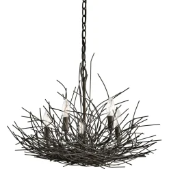 Hot Elstead Hängeleuchte NELL Bronze Antik 5xE14 kürzbar Lampe