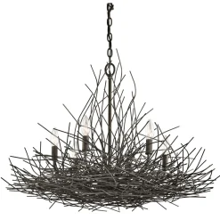 Best Elstead Hängeleuchte NELL Bronze kürzbar Nest Design Lampe