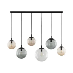 Discount TK Lighting Hängeleuchte Rauchglas 130 cm lang H: max. 1,5 m verstellbar
