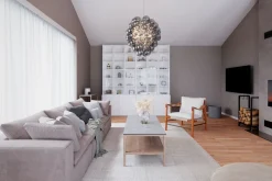 By Rydéns Hängeleuchte Rauchglas 64 cm breit 4-flammig E14* Hängelampen|Wohnzimmerlampen