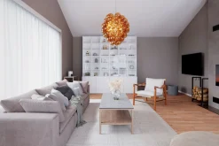 By Rydéns Hängeleuchte Rauchglas 64 cm breit 4-flammig E14* Hängelampen|Wohnzimmerlampen