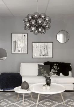 Clearance By Rydéns Hängeleuchte Rauchglas 62 cm breit 3-flammig G9