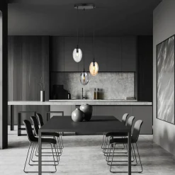 Clearance Emibig Hängeleuchte Rauchglas 3-flammig E14 Ø 40 cm CARLU