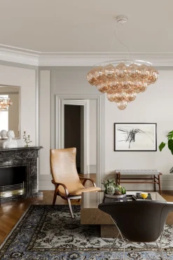 By Rydéns Hängeleuchte Rauchglas Metall rund Ø 100 cm 8x E27* Hängelampen|Wohnzimmerlampen