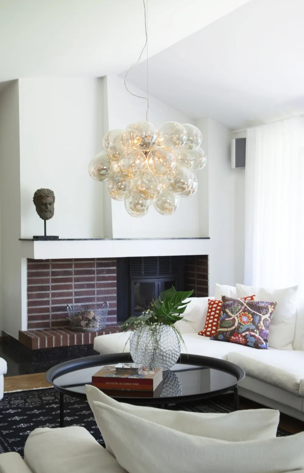 New By Rydéns Hängeleuchte Rauchglas Metall 62 cm breit 3-flammig G9