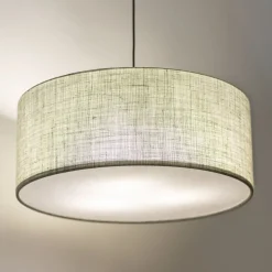 TK Lighting Hängeleuchte rund Ø 50 cm blendarm E27 Grün Stoffschirm* Moderne Lampen|Stofflampen