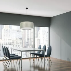 TK Lighting Hängeleuchte rund Ø 50 cm blendarm E27 Grün Stoffschirm* Moderne Lampen|Stofflampen