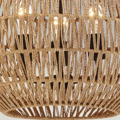 Clearance Elstead Hängeleuchte rund Ø 46,5 cm H: max. 251,4 cm Seil Schirm