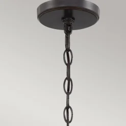 Clearance Elstead Hängeleuchte rund Ø 46,5 cm H: max. 251,4 cm Seil Schirm