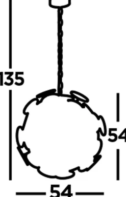 Clearance Searchlight Hängeleuchte rund Ø 54 cm Metall Schwarz Gold 6x E14