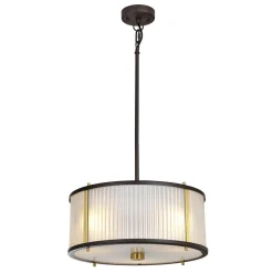 Elstead Hängeleuchte rund 40 cm Jugendstil Glas Stahl 3x E27* Hängelampen|Esszimmer Lampen