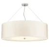 Elstead Hängeleuchte rund Ø86cm Stoffschirm Creme Chrom NASIA* Moderne Lampen|Stofflampen