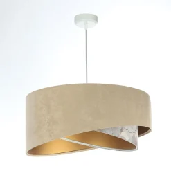 Online BPS Koncept Hängeleuchte rund D: 50 cm E27 Stoff Velours Optik