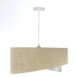 Online BPS Koncept Hängeleuchte rund D: 50 cm E27 Stoff Velours Optik