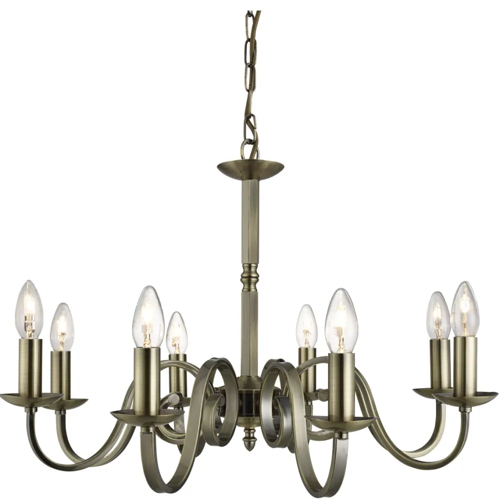 New Searchlight Hängeleuchte rustikal 8-flmg.