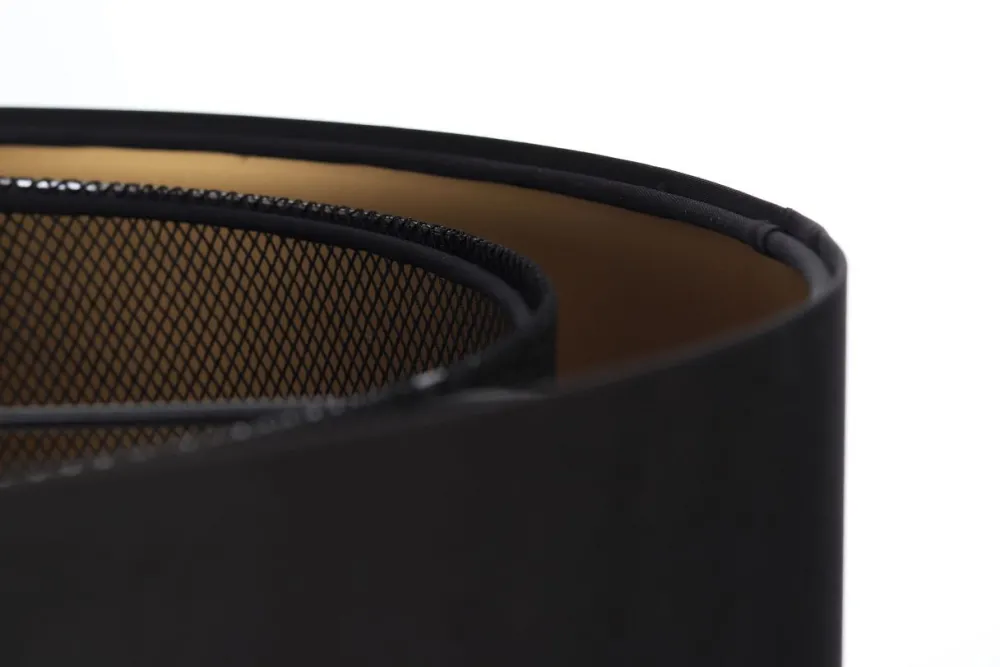 New BPS Koncept Hängeleuchte Satin Netz Ø 50 cm E27 rund Schwarz Gold