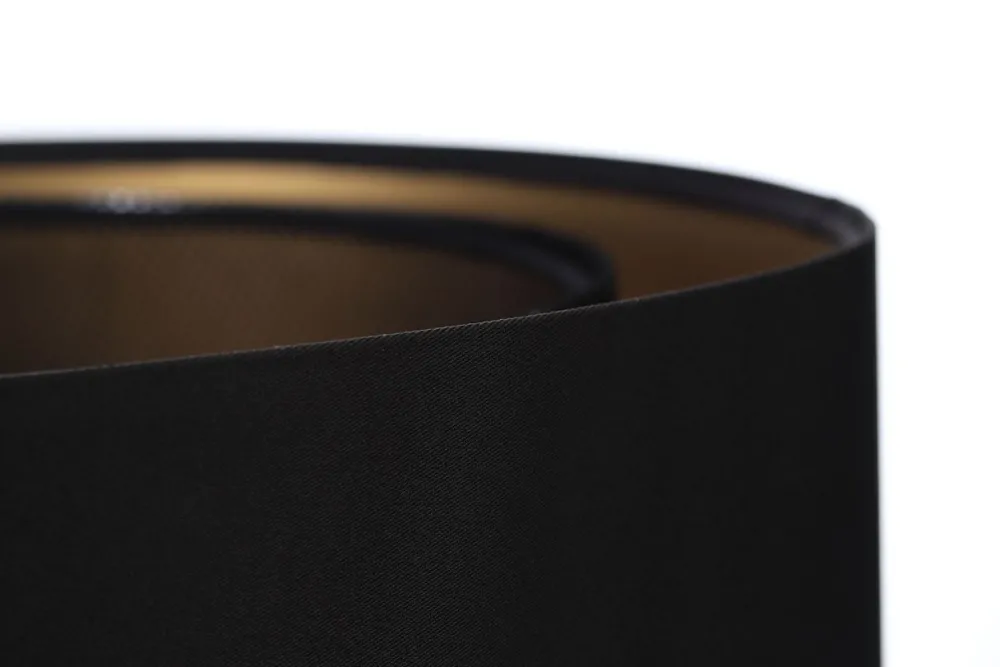 New BPS Koncept Hängeleuchte Satin Netz Ø 50 cm E27 rund Schwarz Gold