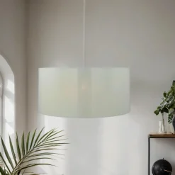 Easylight Hängeleuchte Schirm Creme Gold Retro rund Esstisch* Hängelampen|Esszimmer Lampen