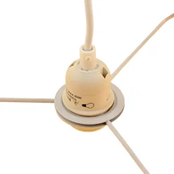 Easylight Hängeleuchte Schirm Creme Gold Retro rund Esstisch* Hängelampen|Esszimmer Lampen