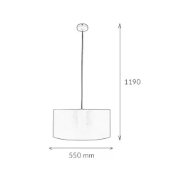 Easylight Hängeleuchte Schirm Creme Gold Retro rund Esstisch* Hängelampen|Esszimmer Lampen