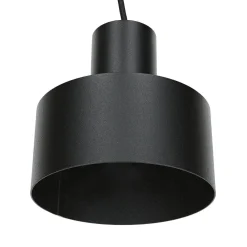 Sigma Hängeleuchte Schwarz breiter Schirm Retro 2 flmg* Hängelampen|Esszimmer Lampen