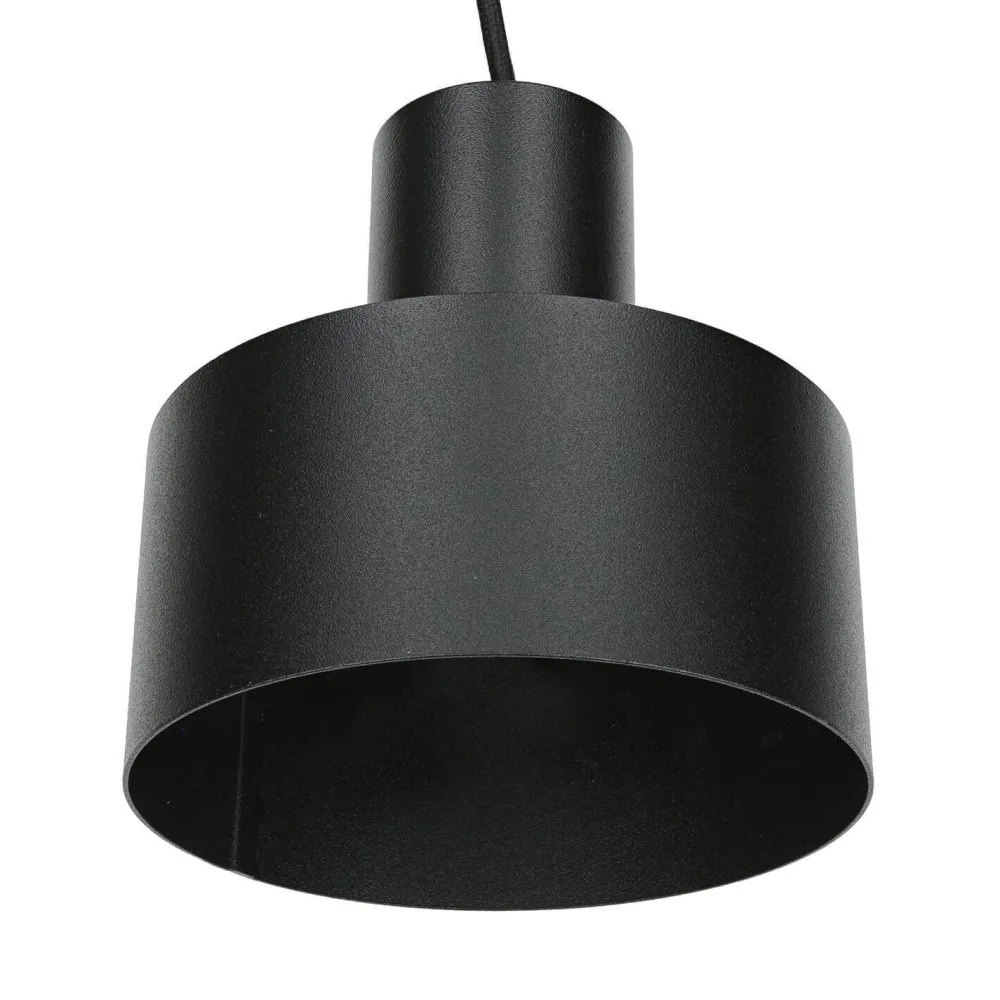 Sigma Hängeleuchte Schwarz breiter Schirm Retro 2 flmg* Hängelampen|Esszimmer Lampen