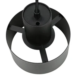 Sigma Hängeleuchte Schwarz breiter Schirm Retro 2 flmg* Hängelampen|Esszimmer Lampen