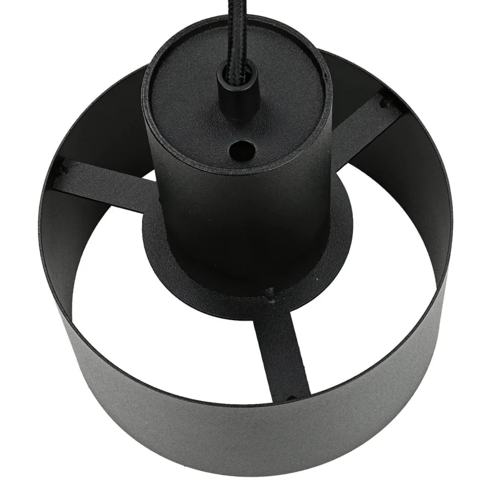 Sigma Hängeleuchte Schwarz breiter Schirm Retro 2 flmg* Hängelampen|Esszimmer Lampen